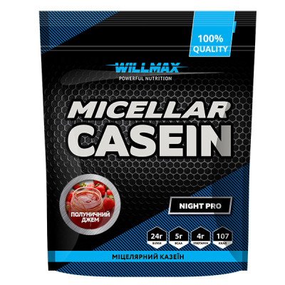 Micellar Casein 80% Полуничний джем 900г Micellar Casein 80% Полуничний джем 900г