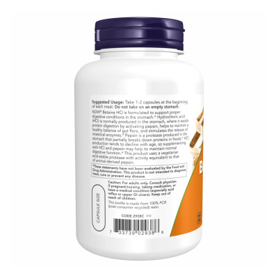 Betaine HCI 648mg - 120vcaps Betaine HCI 648mg - 120vcaps