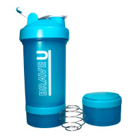 Shaker with containers 3 in 1 - 600ml Blue Shaker with containers 3 in 1 - 600ml Blue