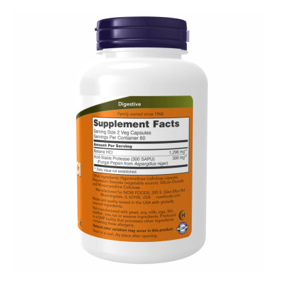 Betaine HCI 648mg - 120vcaps Betaine HCI 648mg - 120vcaps