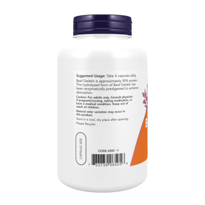 Beef Gelatin 550 mg - 200 caps Beef Gelatin 550 mg - 200 caps