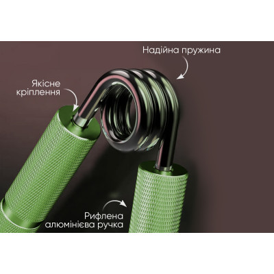 Кистьовий еспандер EasyFit Hand Grip PRO 91 кг зелений (200 lb) Кистьовий еспандер EasyFit Hand Grip PRO 91 кг зелений (200 lb)