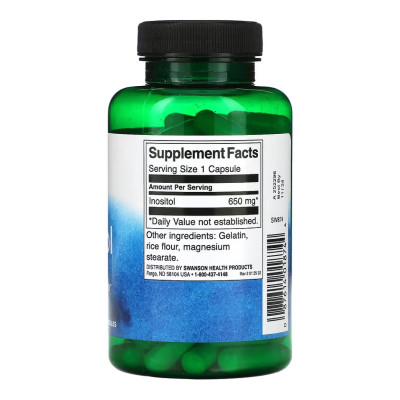 Inositol 650mg - 100 caps Inositol 650mg - 100 caps
