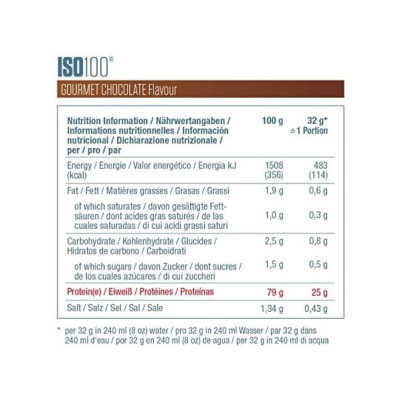 Iso 100 Hydrolyzed - 2263g Gourmet Chocolate Iso 100 Hydrolyzed - 2263g Gourmet Chocolate