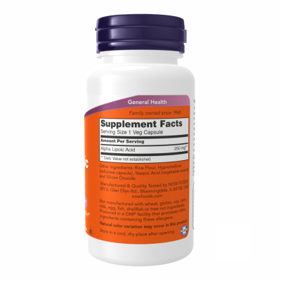 Alpha Lipoic Acid 250 mg - 60 vcaps Alpha Lipoic Acid 250 mg - 60 vcaps