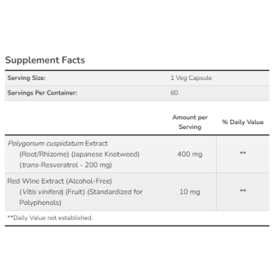 Resveratrol 200 mg - 60 vcaps Resveratrol 200 mg - 60 vcaps