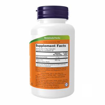 Slippery Elm 400 mg - 100 vcaps Slippery Elm 400 mg - 100 vcaps
