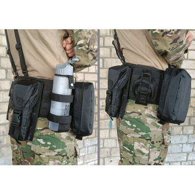 Підсумок під пляшку чорний (MOLLE, підсумок на розгрузку, жилет, РПС) Підсумок під пляшку чорний (MOLLE, підсумок на розгрузку, жилет, РПС)