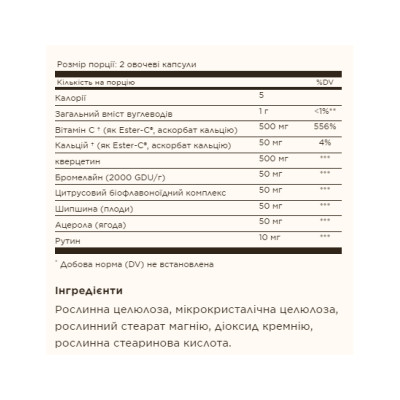 Quercetin Complex with Ester-C® Plus - 50 vcaps Quercetin Complex with Ester-C® Plus - 50 vcaps