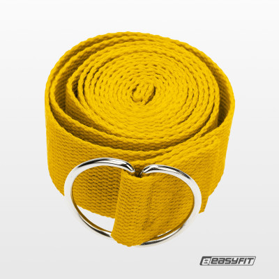 Ремінь для йоги EasyFit жовтий Ремінь для йоги EasyFit жовтий