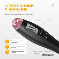 Скакалка для схуднення EasyFit TwinRope 2,8 м чорний-рожевий Скакалка для схуднення EasyFit TwinRope 2,8 м чорний-рожевий
