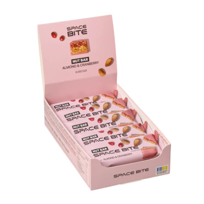 Space Bite Nut Bar - 10x40g Almond & Cranberry Space Bite Nut Bar - 10x40g Almond & Cranberry