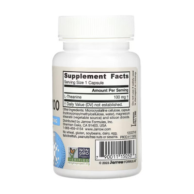 Theanine 100mg - 60 vcaps Theanine 100mg - 60 vcaps