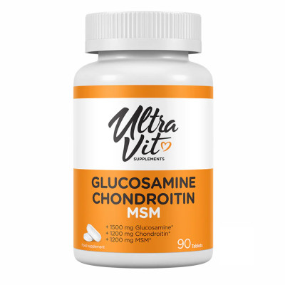 Ultravit Glucosamine Chondroitin MSM - 90 tabs (Пошкоджена банка) Ultravit Glucosamine Chondroitin MSM - 90 tabs (Пошкоджена банка)