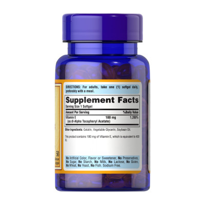 Vitamin E-400 IU - 50 softgels Vitamin E-400 IU - 50 softgels