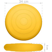 Балансувальна масажна подушка гладка EasyFit Balance Cushion Жовтий Балансувальна масажна подушка гладка EasyFit Balance Cushion Жовтий