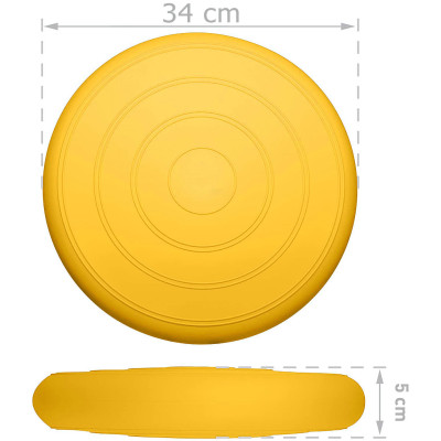Балансувальна масажна подушка гладка EasyFit Balance Cushion Жовтий