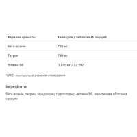 Beta-Alanine Endurance Max - 240 caps Beta-Alanine Endurance Max - 240 caps