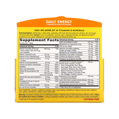 Daily Energy (With Iron) - 60 tabs Daily Energy (With Iron) - 60 tabs