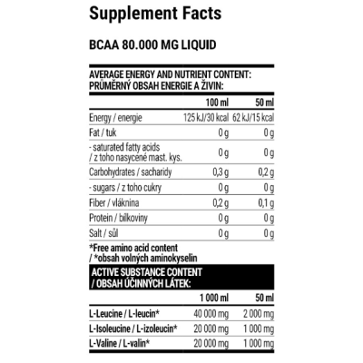 BCAA 80.000 Liquid - 1000ml Apricot
