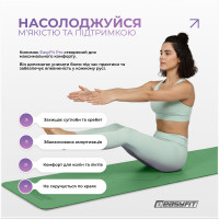 Килимок для йоги професійний EasyFit Pro каучук 5 мм Зелений Килимок для йоги професійний EasyFit Pro каучук 5 мм Зелений