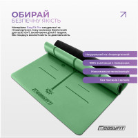 Килимок для йоги професійний EasyFit Pro каучук 5 мм Зелений Килимок для йоги професійний EasyFit Pro каучук 5 мм Зелений