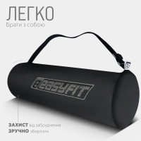 Килимок для йоги та фітнесу EasyFit TPE+TC 6 мм двошаровий + чохол лимонний-сірий