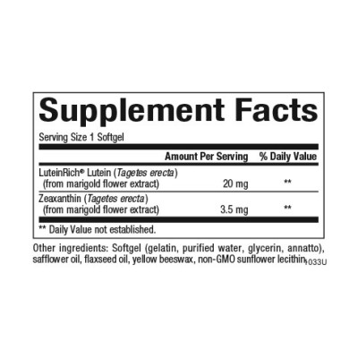 Lutein 20mg - 60 softgels Lutein 20mg - 60 softgels