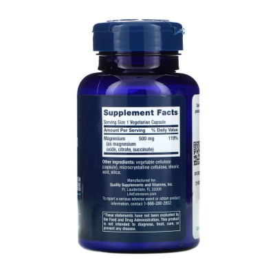 Magnesium Caps 500 mg - 100 vcaps (Пошкоджена банка) Magnesium Caps 500 mg - 100 vcaps (Пошкоджена банка)