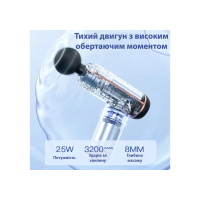 Масажний пістолет EasyFit Impact для тіла з 4 насадками Масажний пістолет EasyFit Impact для тіла з 4 насадками