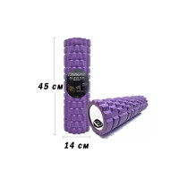 Масажний ролик EasyFit Grid Roller 45 см v.2.1 Фіолетовий Масажний ролик EasyFit Grid Roller 45 см v.2.1 Фіолетовий