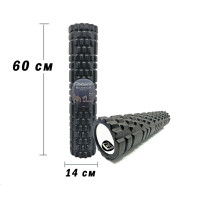 Масажний ролер EasyFit Grid Roller 60 см v.3.1 чорний Масажний ролер EasyFit Grid Roller 60 см v.3.1 чорний