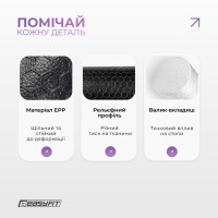Масажний ролик EasyFit LightWeight 33×14 см з масажером для стоп 33×6 см Масажний ролик EasyFit LightWeight 33×14 см з масажером для стоп 33×6 см