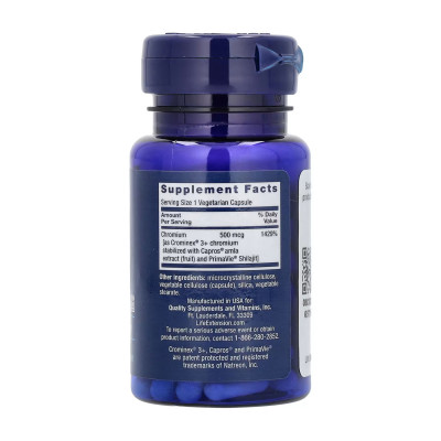 Optimized Chromium with Crominex® 3+ 500 mcg - 60 vcaps Optimized Chromium with Crominex® 3+ 500 mcg - 60 vcaps