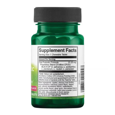 Oral Probiotic Formula 3 billion Cfu - 30 tabs Natural Strawberry Oral Probiotic Formula 3 billion Cfu - 30 tabs Natural Strawberry