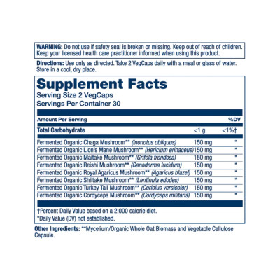 Org Grown Mushroom Complete 1200mg - 60 vcaps Org Grown Mushroom Complete 1200mg - 60 vcaps
