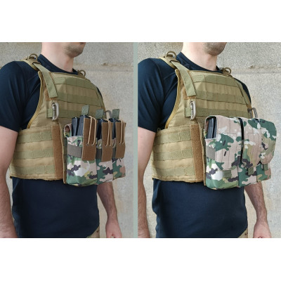 Підсумок під 6 магазінів АК/РПК потрійний мультикам (MOLLE, підсумок на розгрузку, жилет, РПС) Підсумок під 6 магазінів АК/РПК потрійний мультикам (MOLLE, підсумок на розгрузку, жилет, РПС)