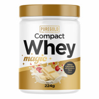 Compact Magic Whey Protein - 224g White Chocolate with Strawberry Pieces Compact Magic Whey Protein - 224g White Chocolate with Strawberry Pieces