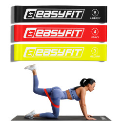 Гумові кільця для фітнесу EasyFit набір 3 шт Гумові кільця для фітнесу EasyFit набір 3 шт
