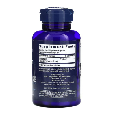 Strontium Caps 750 mg - 90 vcaps Strontium Caps 750 mg - 90 vcaps