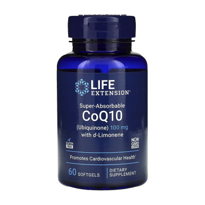 Super-Absorbable CoQ10 (Ubiquinone) with d-Limonene	100mg - 60 softgels