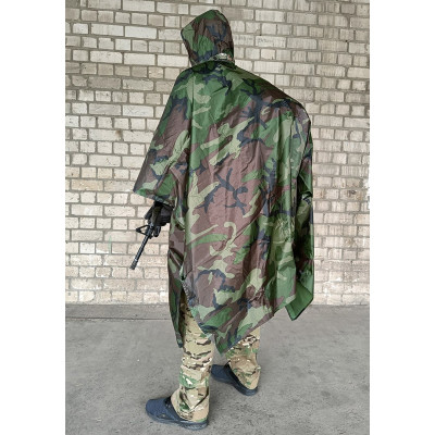 Тактичний дощовик-пончо EasyFit RainC (військовий плащ ЗСУ) woodland Тактичний дощовик-пончо EasyFit RainC (військовий плащ ЗСУ) woodland