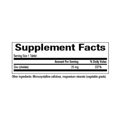 Zinc Chelate 25mg - 90 tabs Zinc Chelate 25mg - 90 tabs