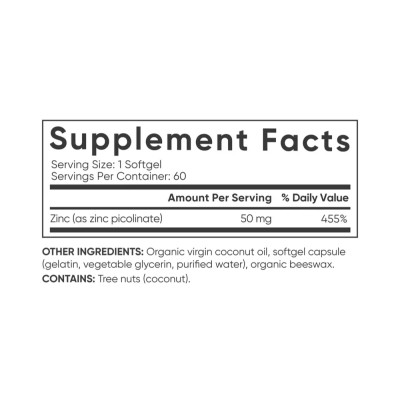 Zinc Picolinate 30mg - 90 softgels Zinc Picolinate 30mg - 90 softgels