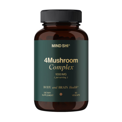 4Mushroom Complex 1000 mg - 60 vegcaps (Пошкоджена банка) 4Mushroom Complex 1000 mg - 60 vegcaps (Пошкоджена банка)