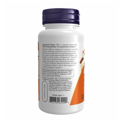Aloe Vera 10000 & Probiotics - 60 vcaps Aloe Vera 10000 & Probiotics - 60 vcaps