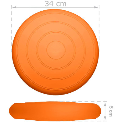 Балансувальна масажна подушка гладка EasyFit Balance Cushion Помаранчевий