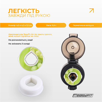 Капсула “Зелений виногад” для пляшки EasyFit Air Up Капсула “Зелений виногад” для пляшки EasyFit Air Up