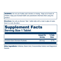 Chromium Picolinate 200mcg - 50 tabs Chromium Picolinate 200mcg - 50 tabs