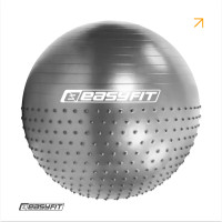 Фітбол 75 см EasyFit Hybrid сірий (фітбол напівмасажний)